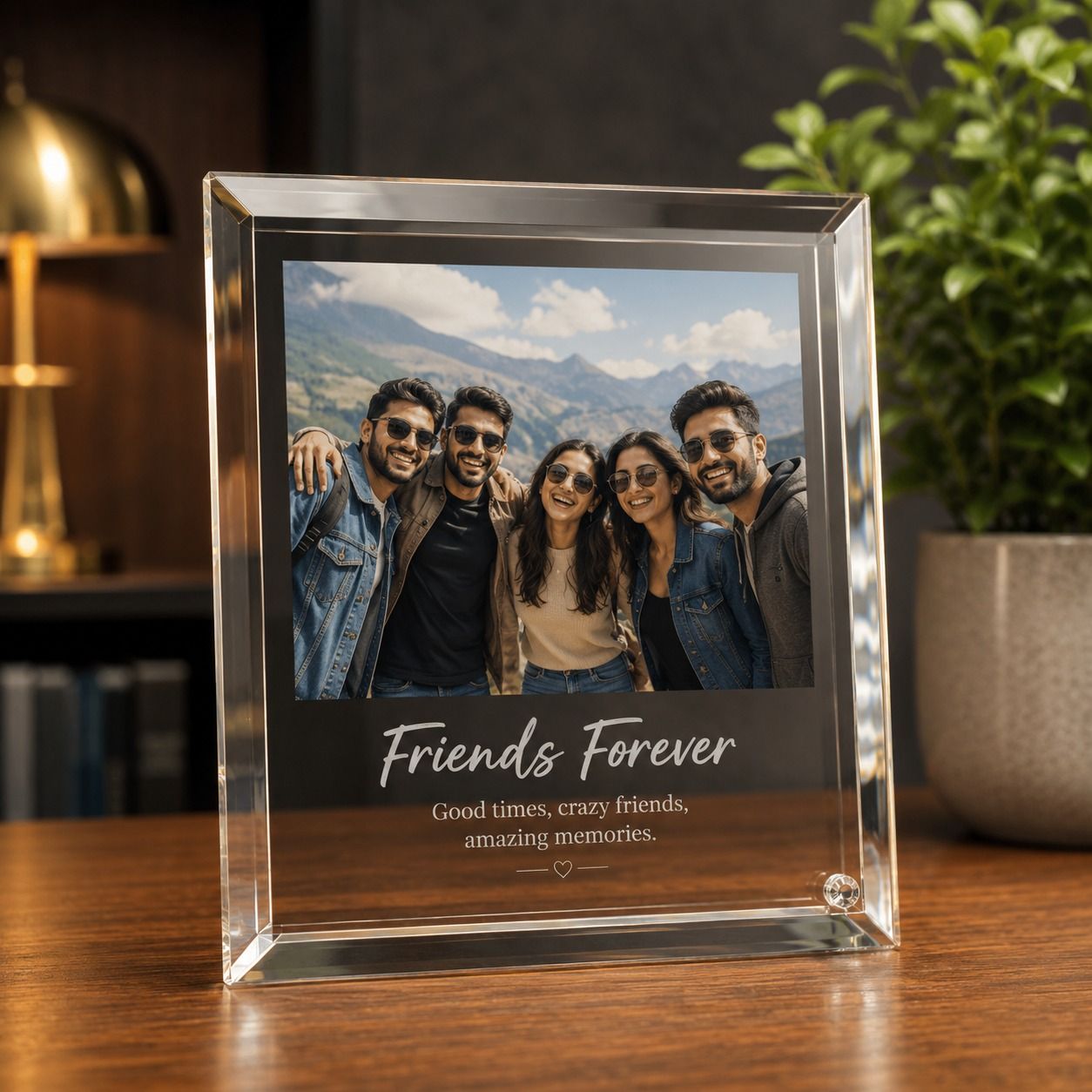 Custom Rectangular Crystal Photo Plaque | Premium Sublimation Crystal Display